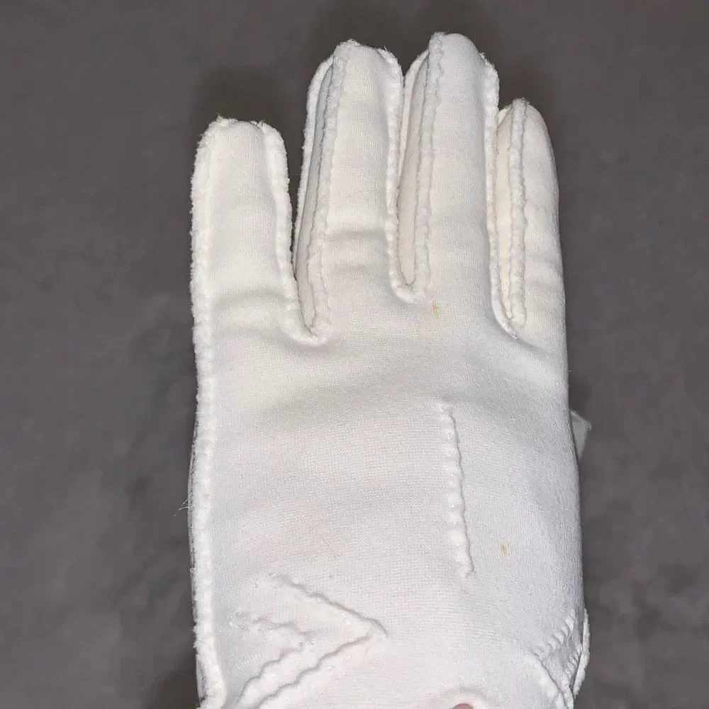Vintage MCM‎ White Textured Gloves Size Small